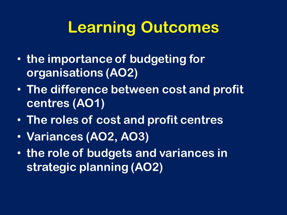 Outcome budget its relevance in the
